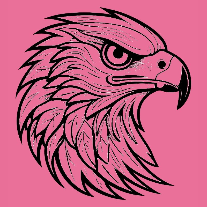 Stylized eagle head design