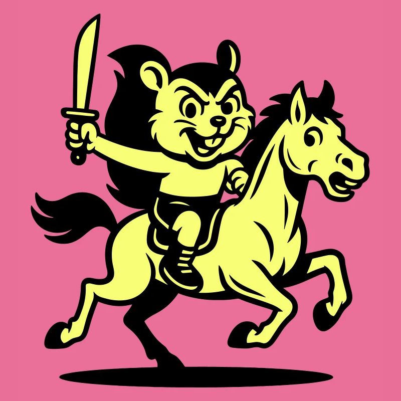 Héros mignon à cheval