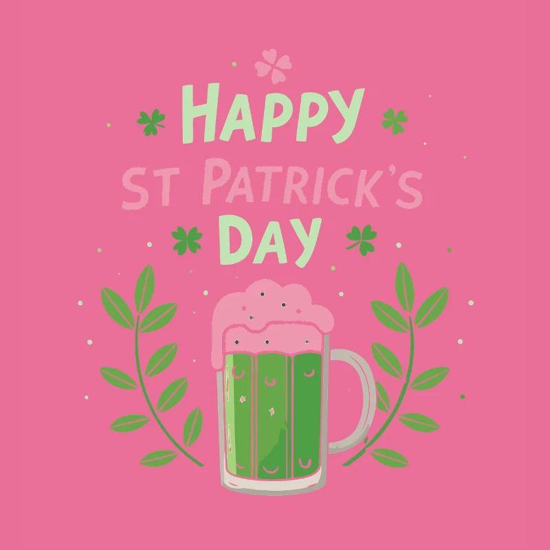 Saint Patrick Bière Verte Joyeuse