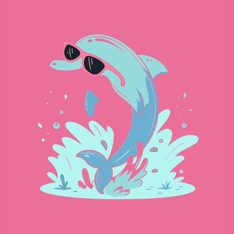 Delfin-Sommer-Pinkbrille
