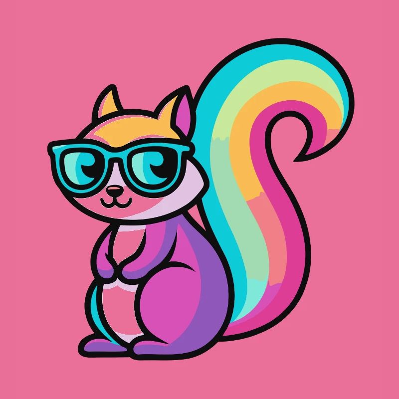 Rainbow Squirrel Glasses