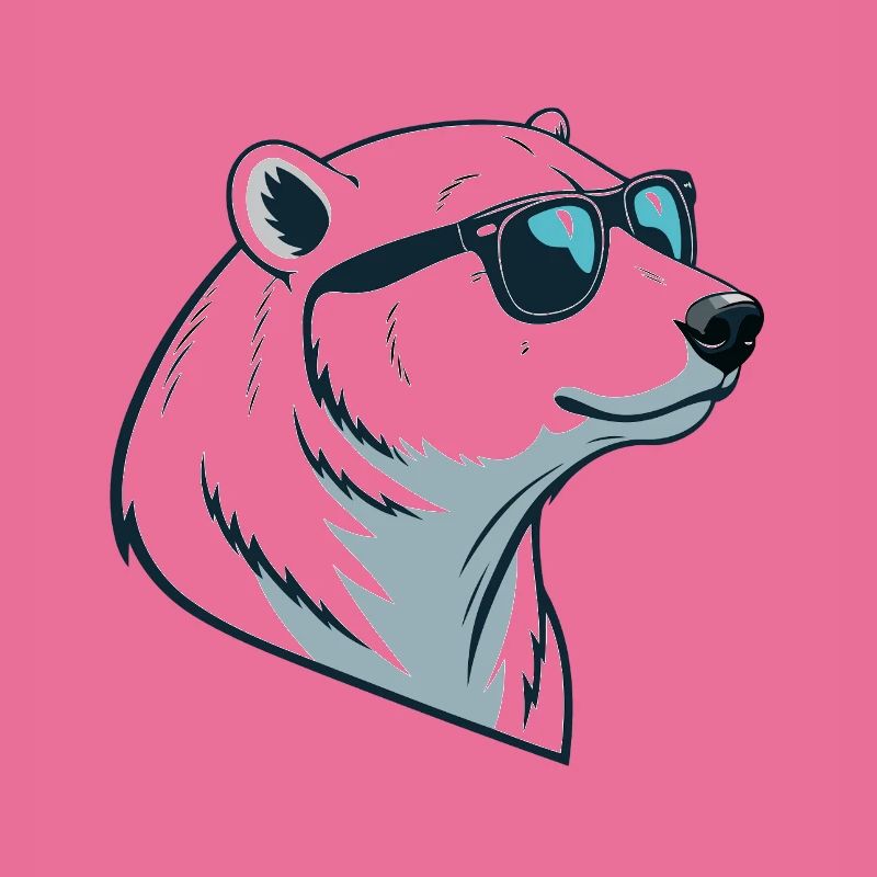 Eisbär mit Brille