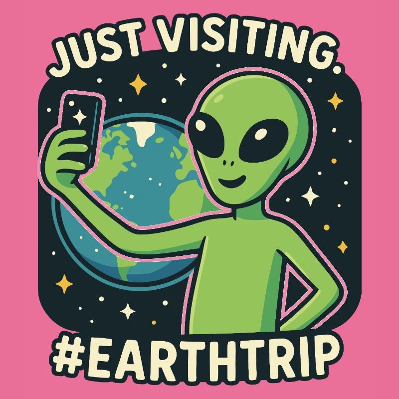 Alien Selfie mit Erde