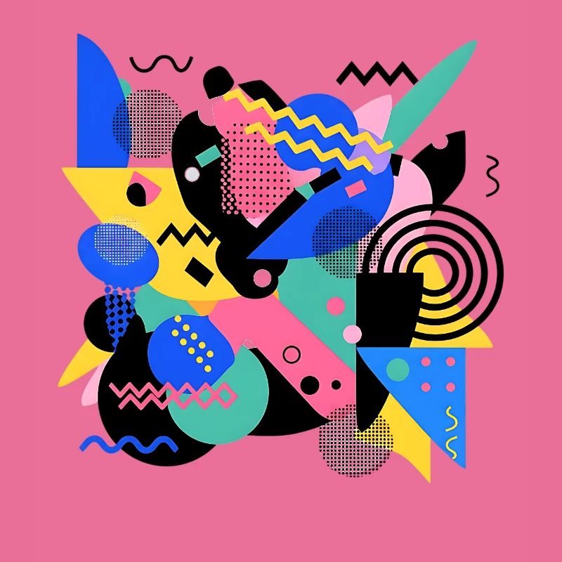 Memphis Style Pattern Retro 80s Geometry Abstract