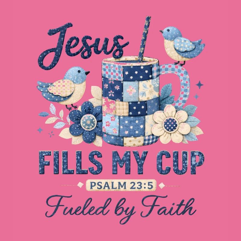 Jésus remplit ma coupe Patchwork Foi Dieu