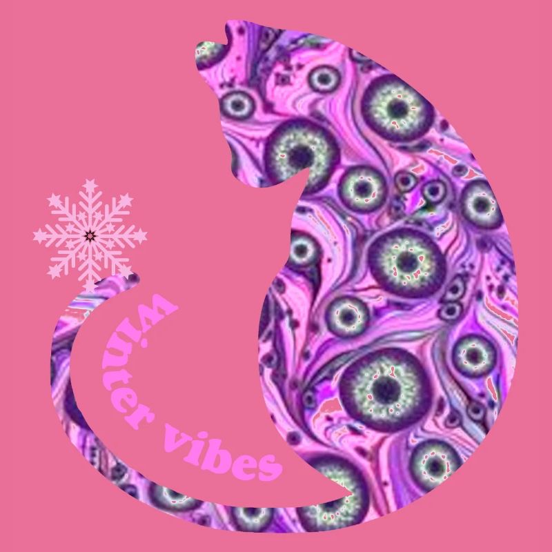 Cat with snowflake E 6