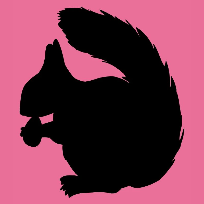 Squirrel with nut shadow figure