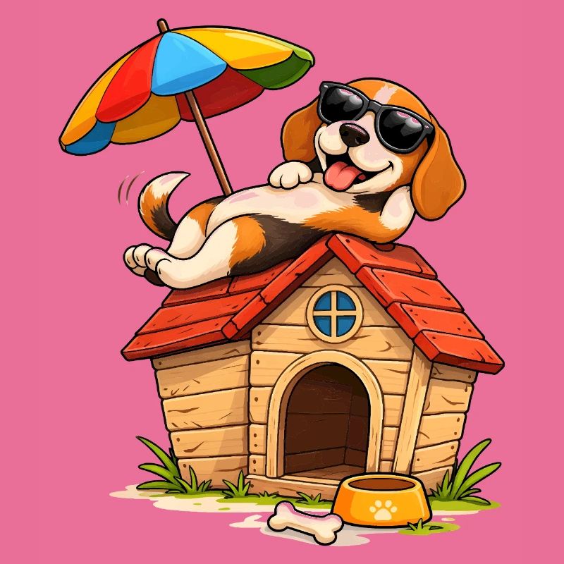 Conception de la maison de vacances des chiens Beagle