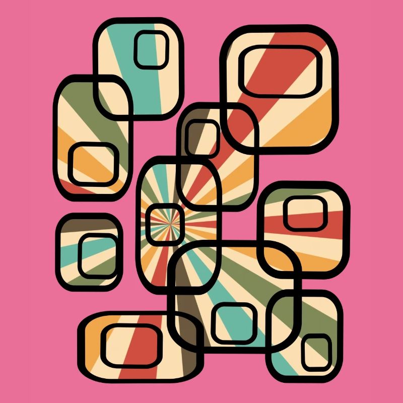 70s wallpaper pattern cuboid retro pattern