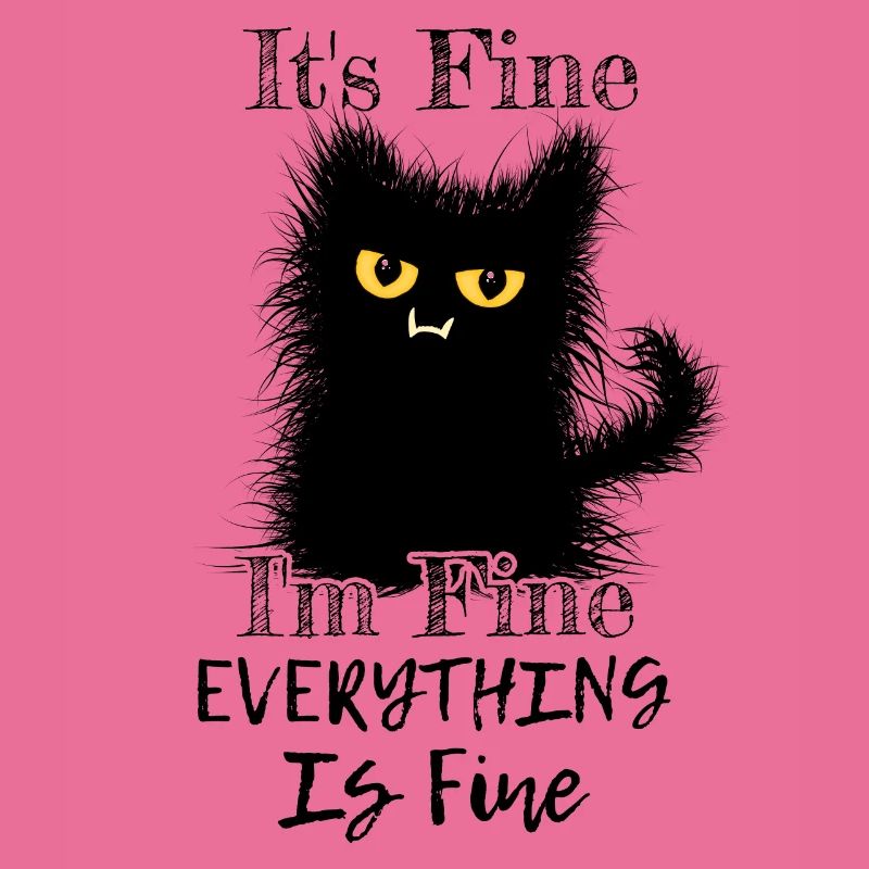 I'm Fine Everything Is Fine Wuschelige Katze