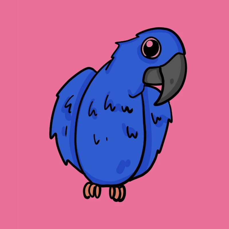Oiseau perroquet d’ara jacinthe