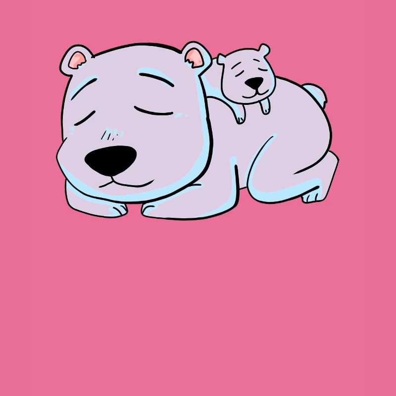 Eisbär mit Baby Eisbär