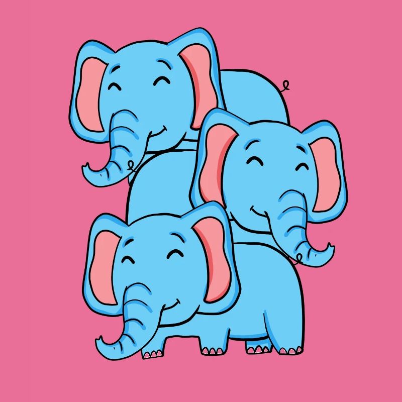 Éléphants mignons - Eléphant
