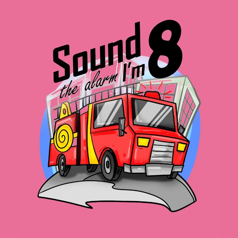 8 years old Young fire brigade fire engine car