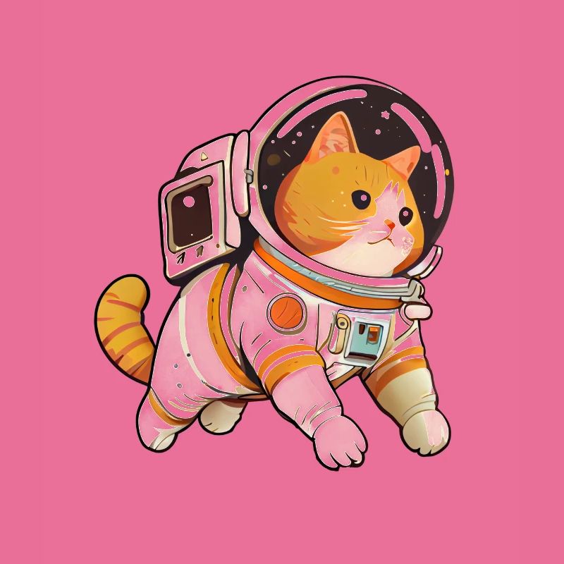 Chat mignon de l'espace - Humour animaux drôle