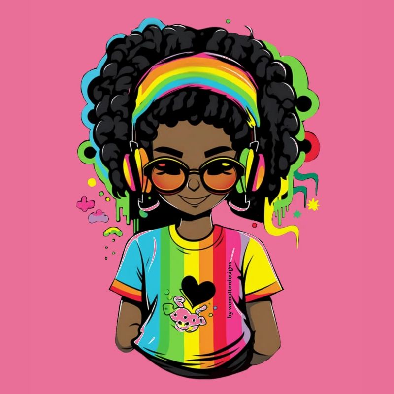 Leuchtender Reggae-Pullover mit Rainbow-Design