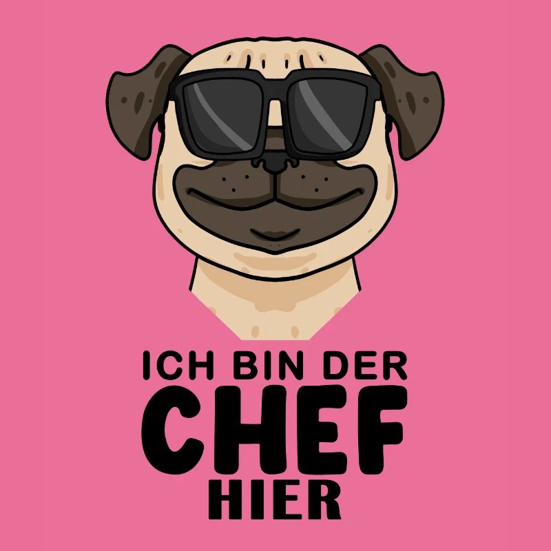 Cooler Hund Mops Chef Spruch