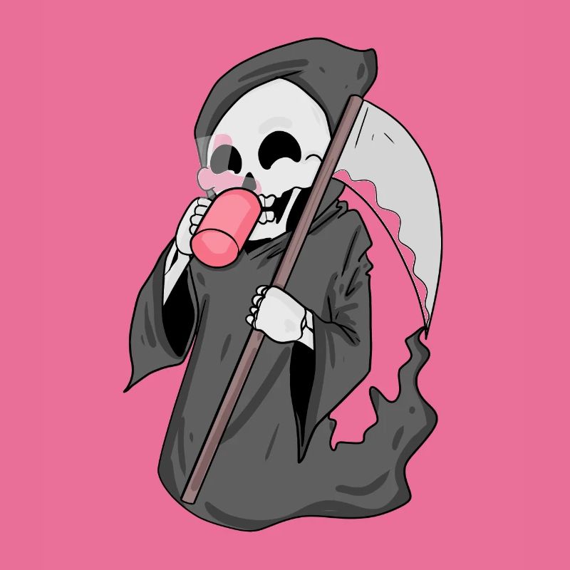 Sensenmann mit Kaffee