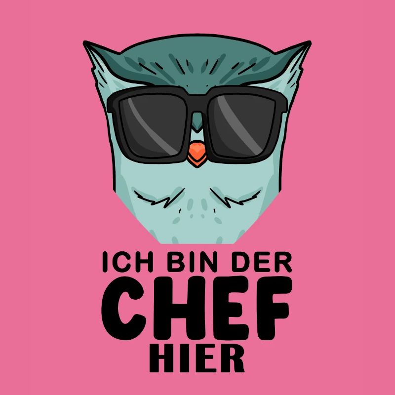 Chef Spruch mit Eule Motiv