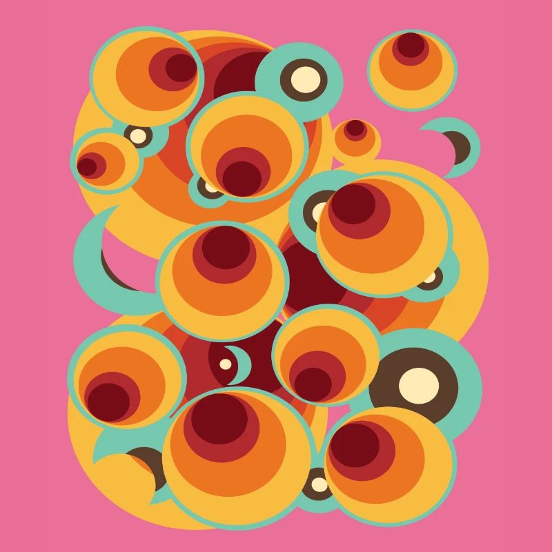 Abstract Polka Dot Ball Circle Pattern