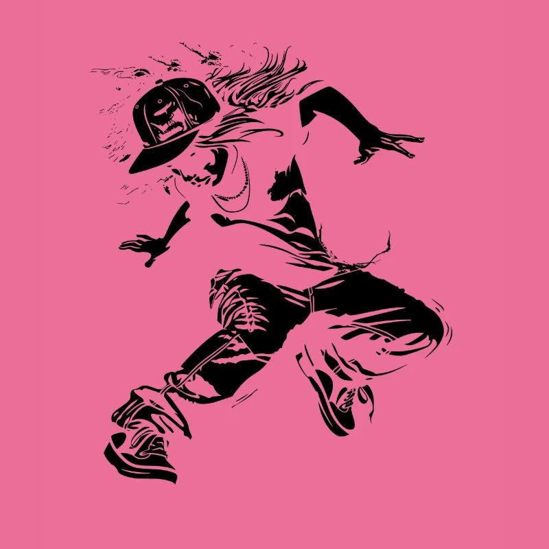 Breakdance Mädchen Zeichnung