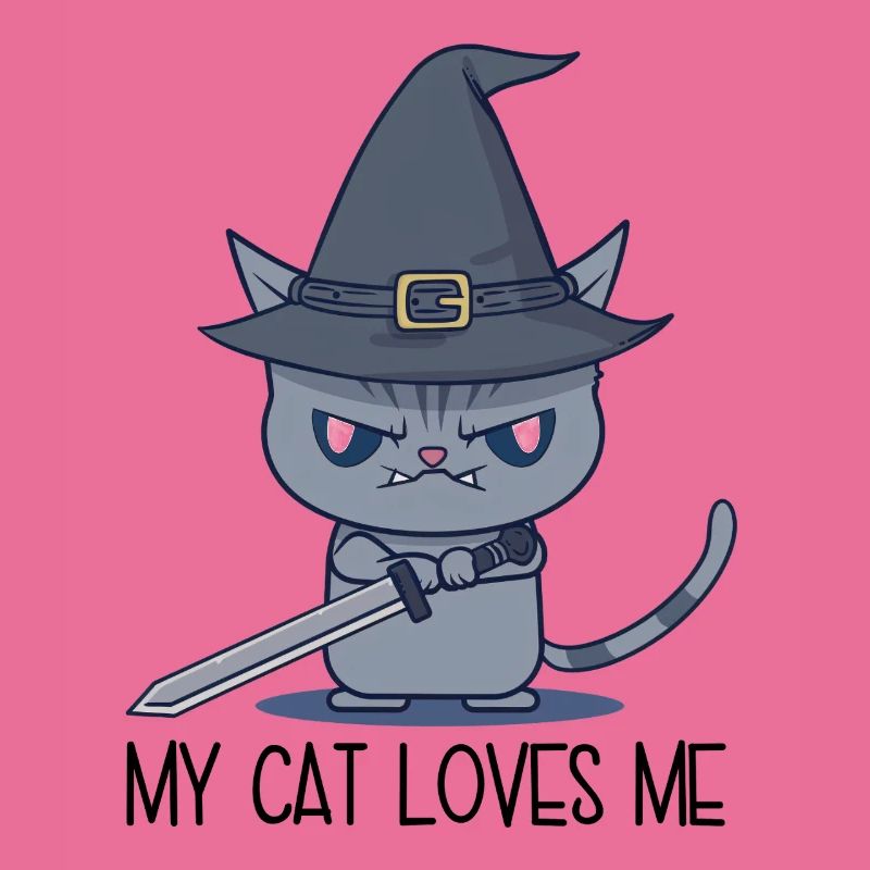 Mon chat m’aime – Chat magique maléfique avec une épée