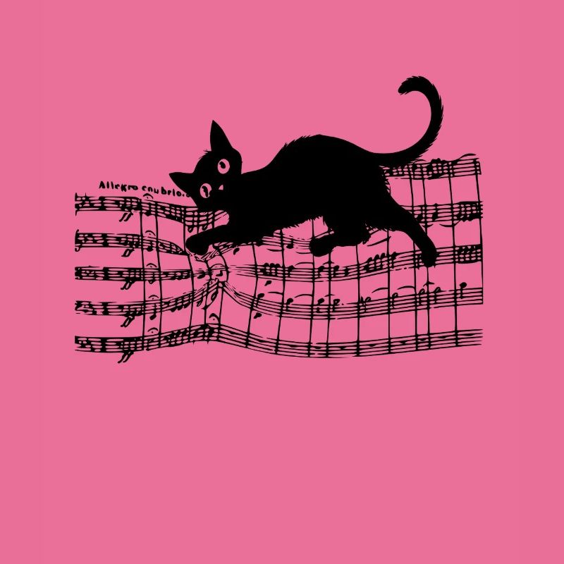 Chat Ludique Sur Partitions De Notes