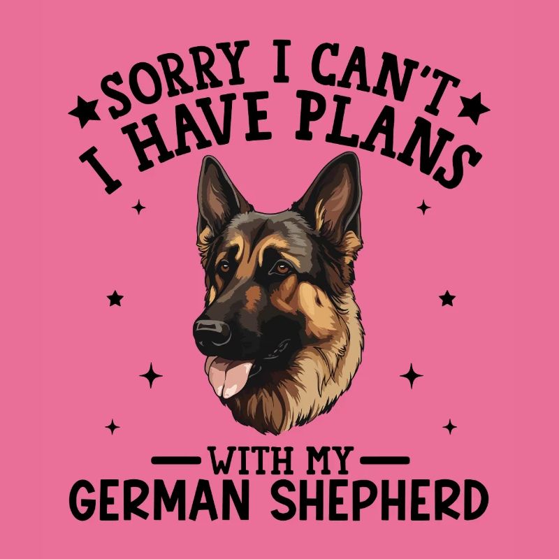German Shepherd Illustration on Apparel