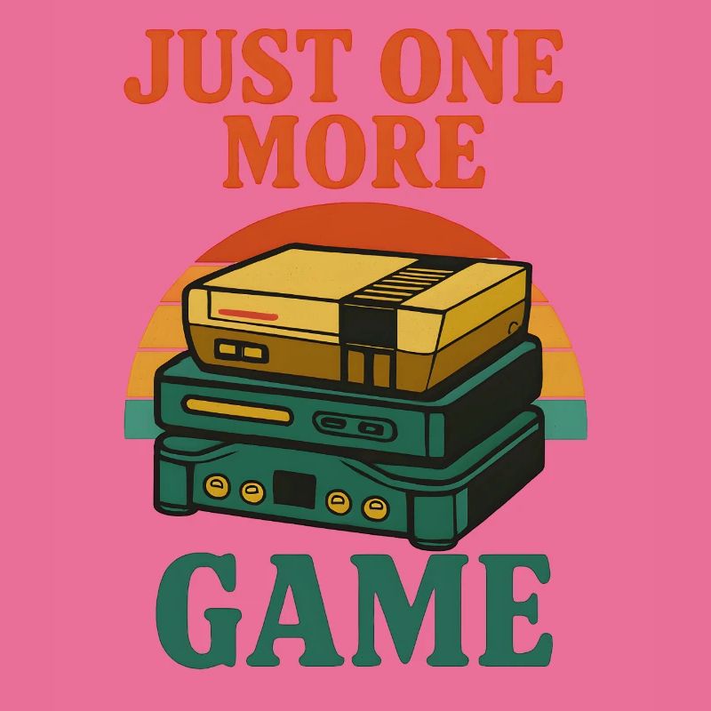 Retro Gaming Stack Illustration