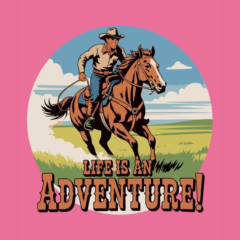 Conception d'aventure de cow-boy du Far West