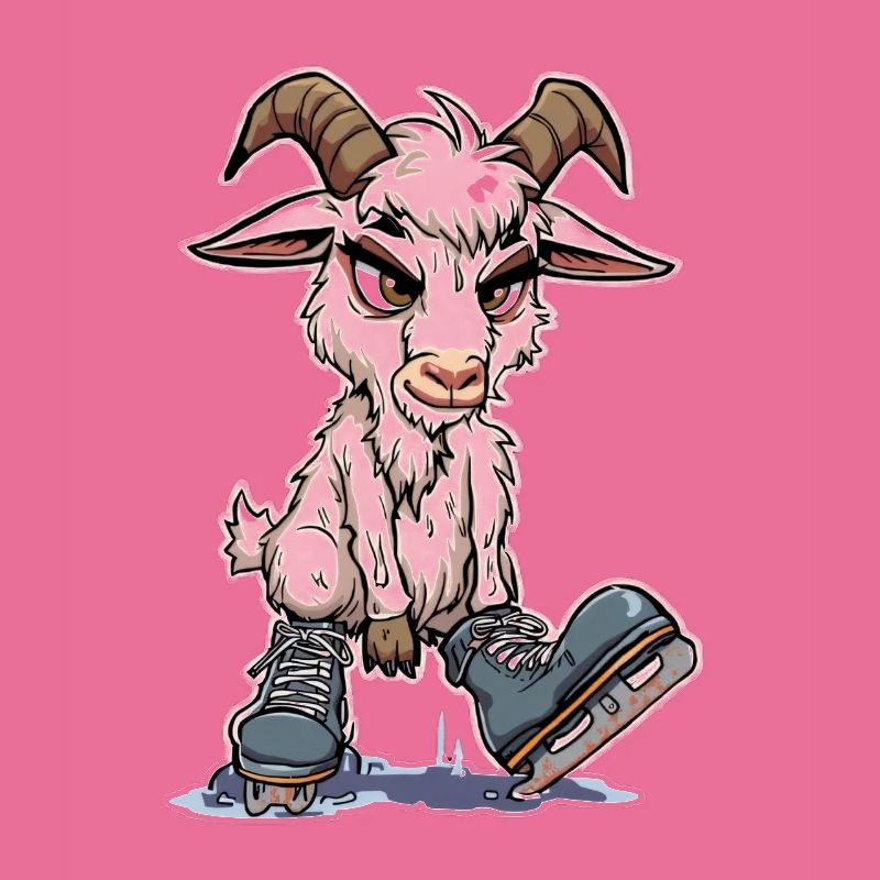 Grumpy goat skating