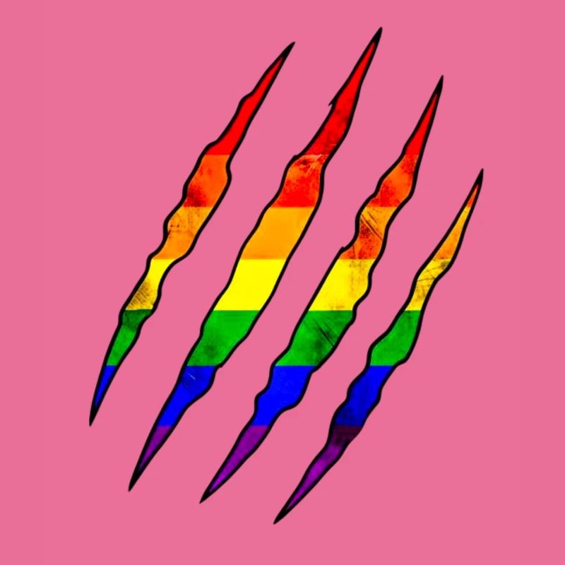 Pride Claw Rainbow Statement Scratch Trace
