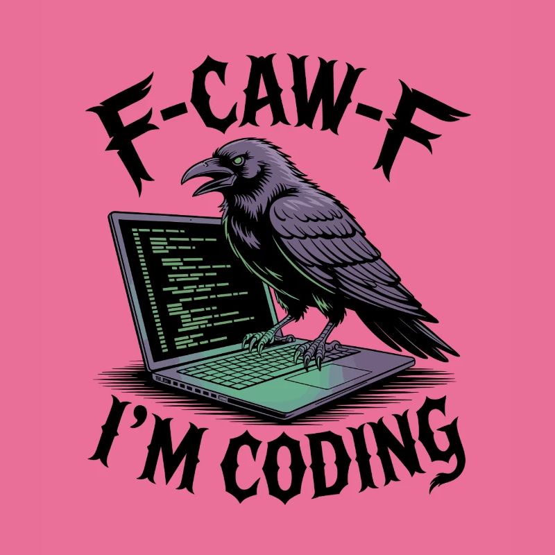 RabenCoder: Code Raven am Laptop