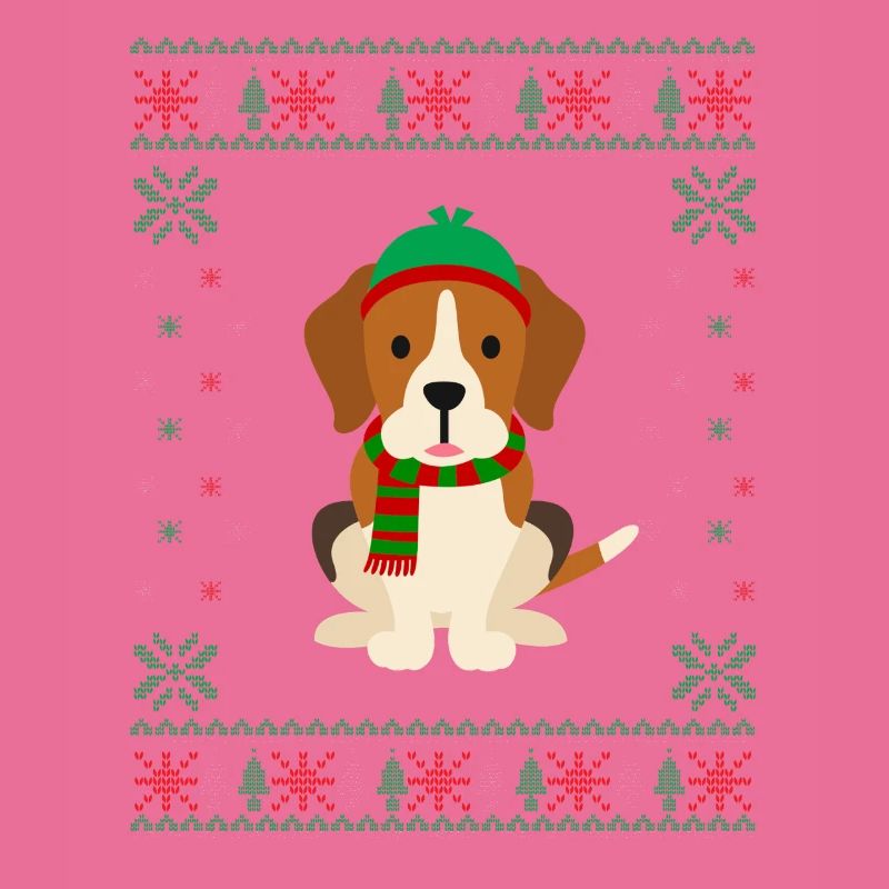 Beagle laid - Conception de chien de Noël