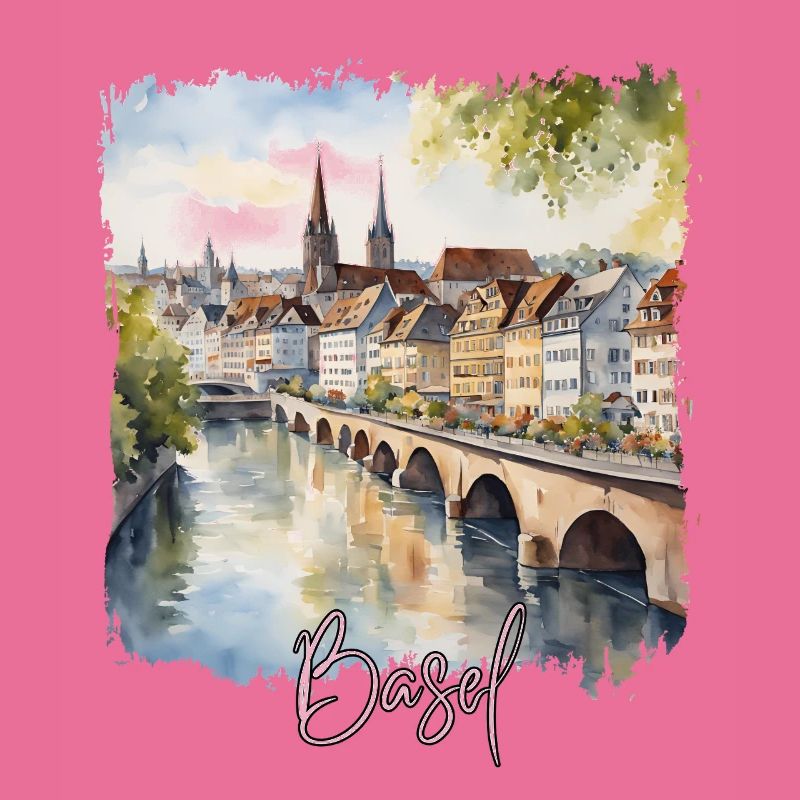 Basel Aquarell, Basel Schweiz