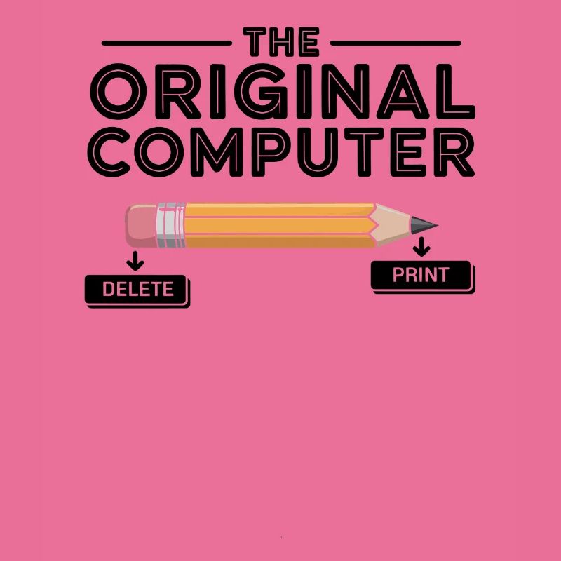 Der Original Computer – Bleistift Delete & Print