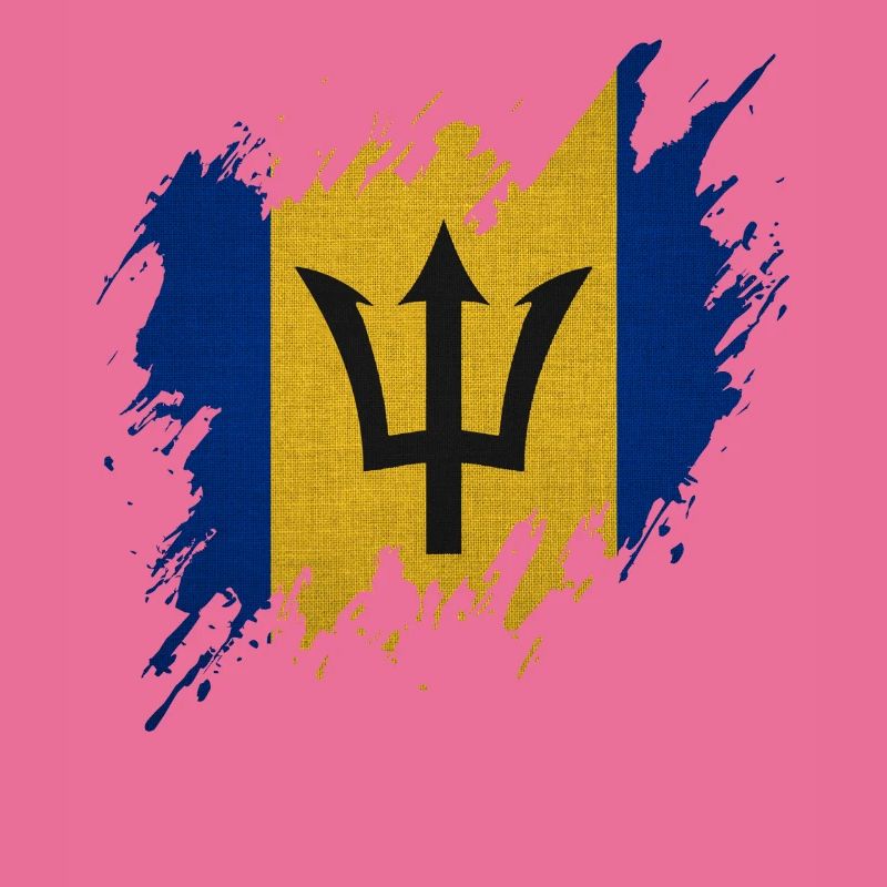 Drapeau de la Barbade, style déchiré