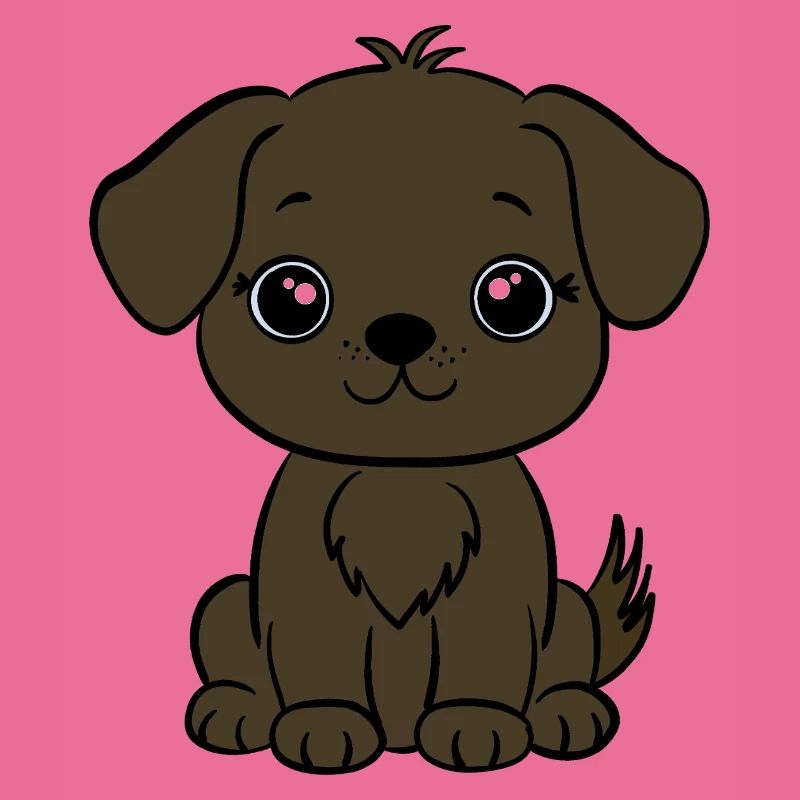 Chiot chien brun