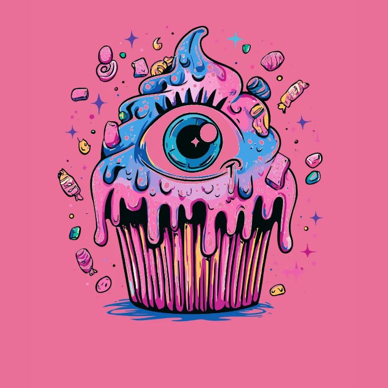 Explosion de couleurs d’Eye in Neon Cupcake