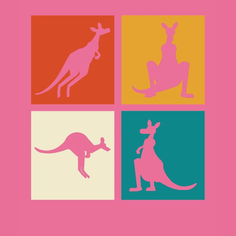 Kangaroo Four-Frame Silhouettes