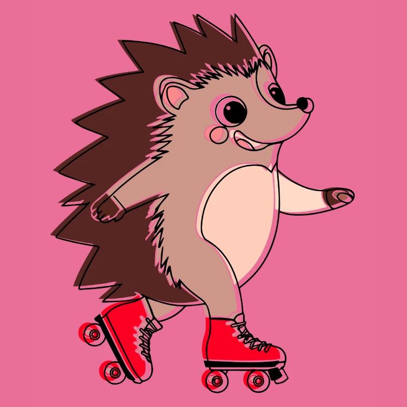 Hedgehog on rollerblades - Niglo on rollerblades