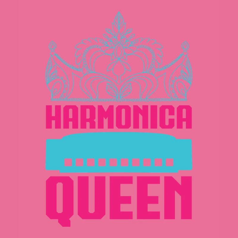 Funny Harmonica Player Queen Harmonica