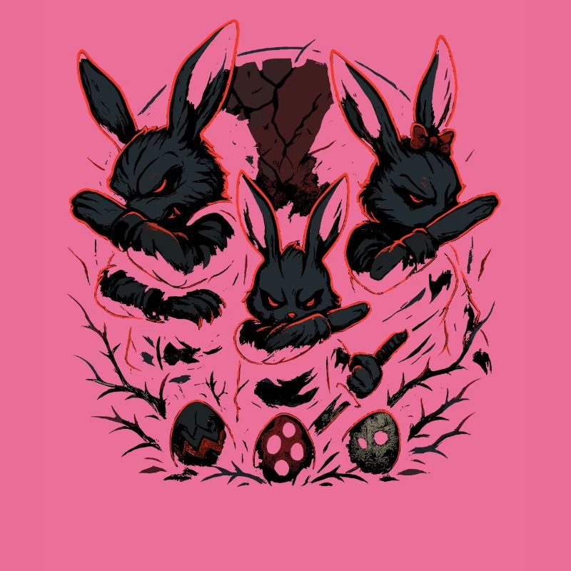 evil Easter bunny dabbing, dark Easter gang