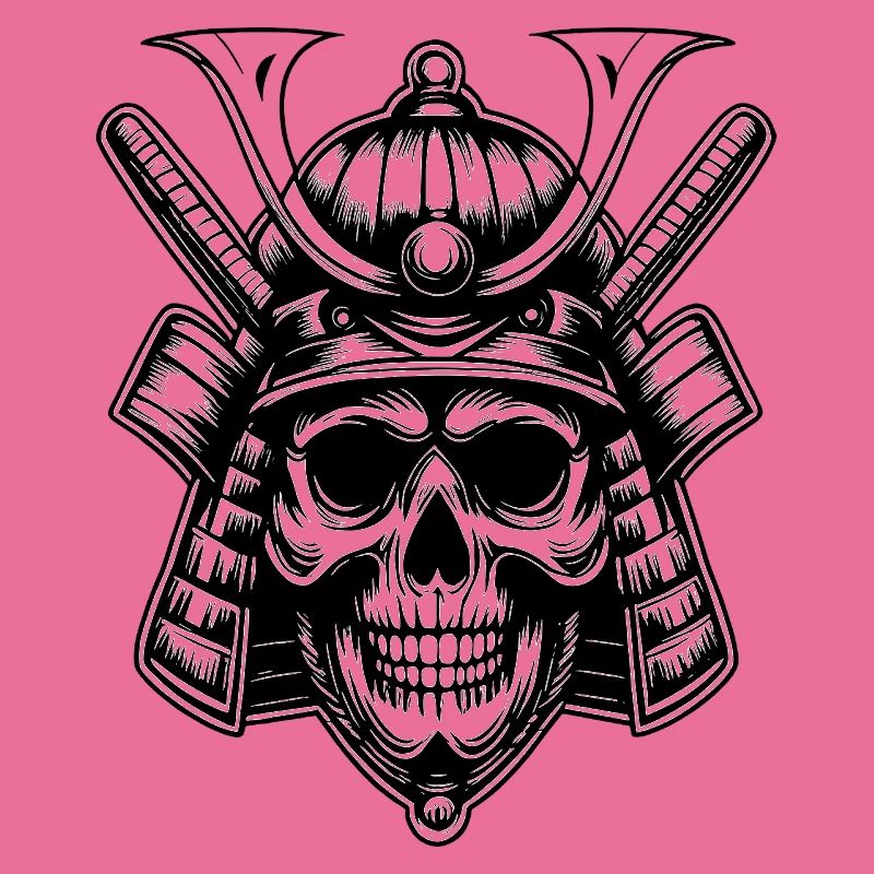 Schädel Samurai Krieger Emblem