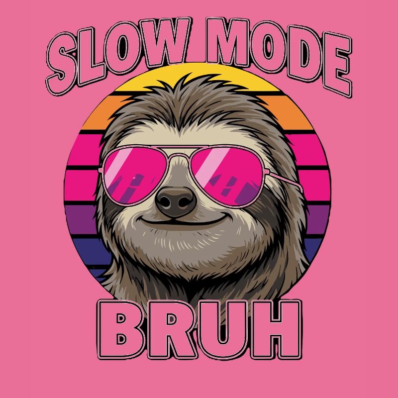 Cool Sloth Slow Mode Bruh Retro