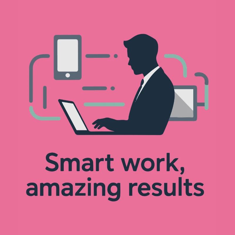 Smart Work Tech Silhouette