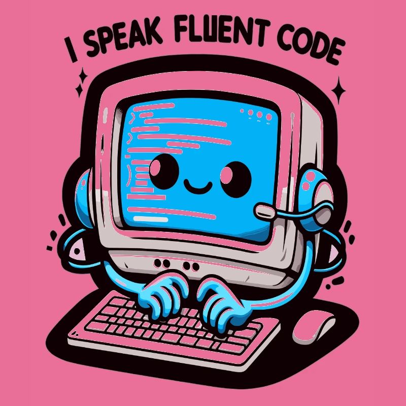 I Speak Fluent Code Retro Computer