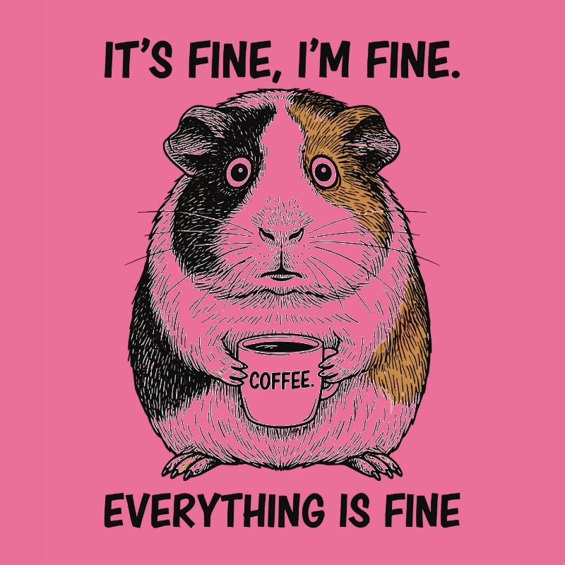 C’est bon, je vais bien café, cochon d’Inde.