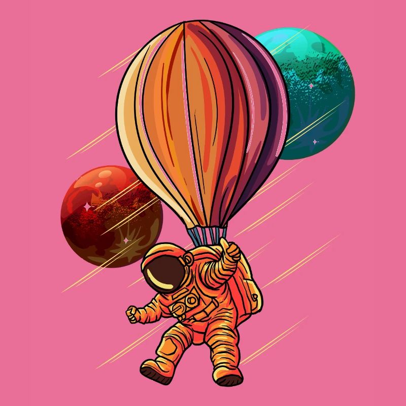Astronaute en ballon d’aventure spatiale