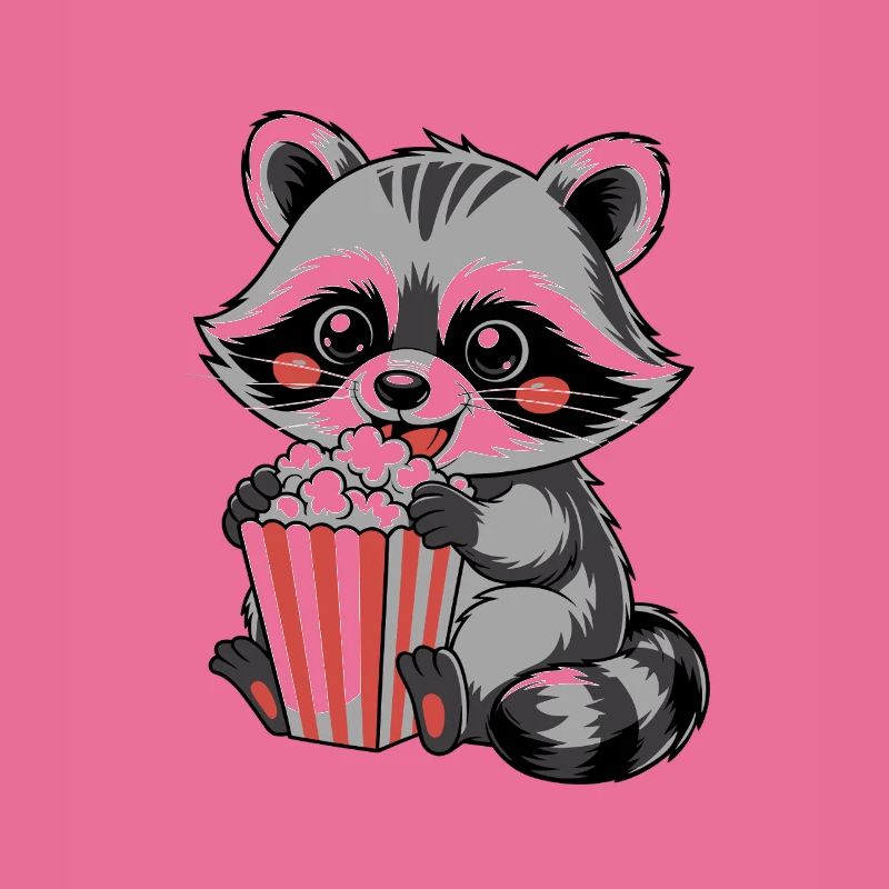 Pop-corn raton laveur câlin
